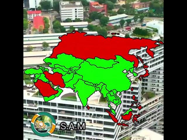 does asians countries border a bigger neighbour?|#maps #capcut #asia #neighbors #subscribe