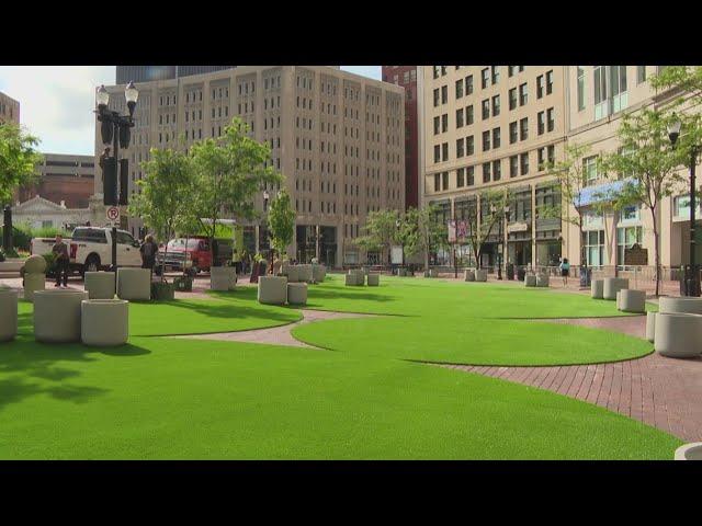 'Spark the Circle' sets up mini park on Monument Circle downtown