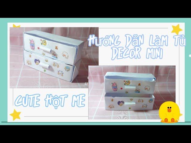 Hướng dẫn làm tủ 2 ngăn xinh xắn decor bàn học  | Cheese cute