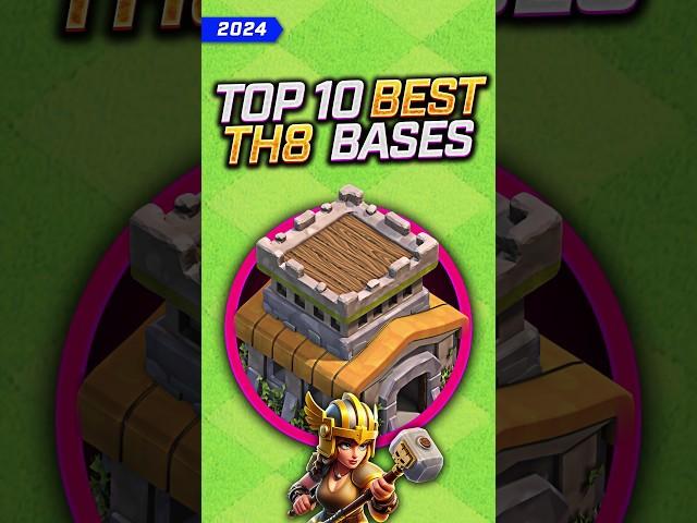 TOP 10 BEST TH8 BASES  (War/Trophy/Farm) #th8 #th8base #clashofclans #clashbabe #cocbases #coc