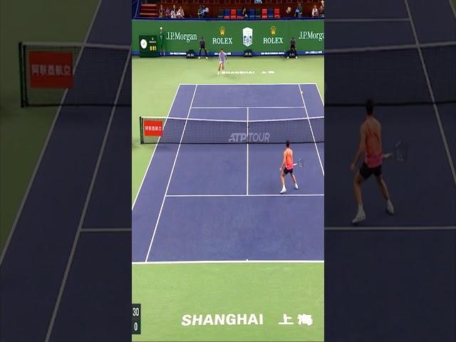 Alcaraz's awesome anticipation at net in Shanghai 2024