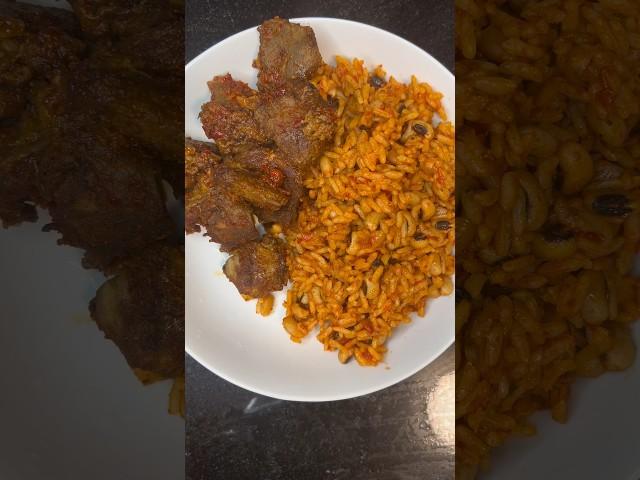 Jollof rice and beans recipe #shortsafrica