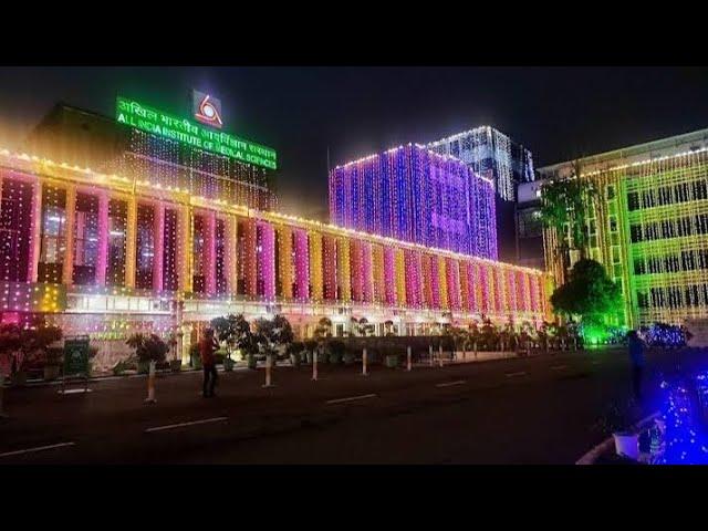 ||aiims delhi night view|| aiims delhi campus tour #neet2025 #neet2024 #aiims #mbbsmotivation 