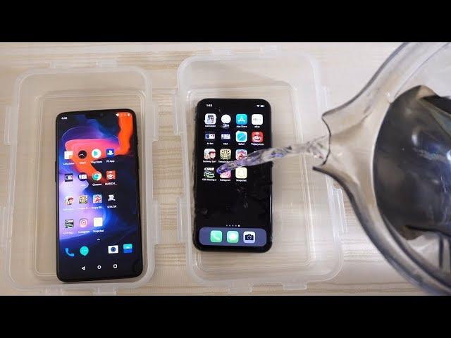 OnePlus 6 vs iPhone X - Water Test!