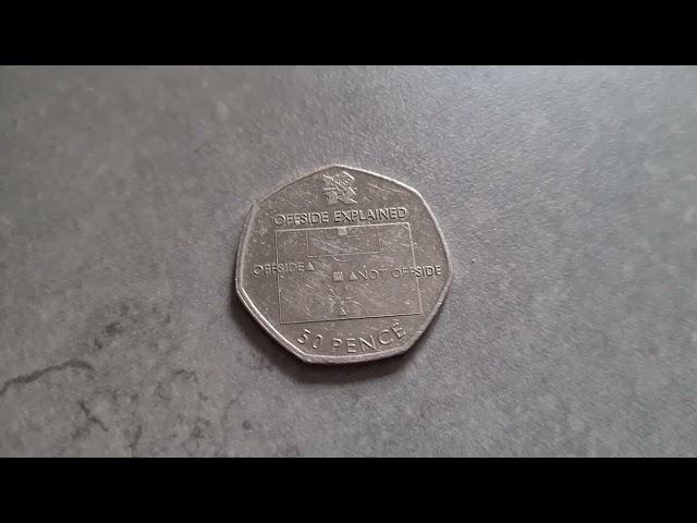 The Offside Rule 50p Fifty Pence, there's football on apparently, what is it, world cup, no idea!!!