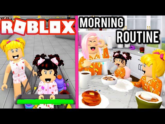 Bloxburg Fall Morning Routine with New Baby & Goldie Roleplay - Titi Games