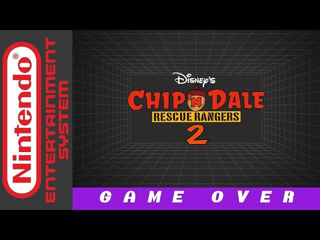 [Nintendo NES] Chip 'n Dale Rescue Rangers 2 (1993) - Game Over Screen