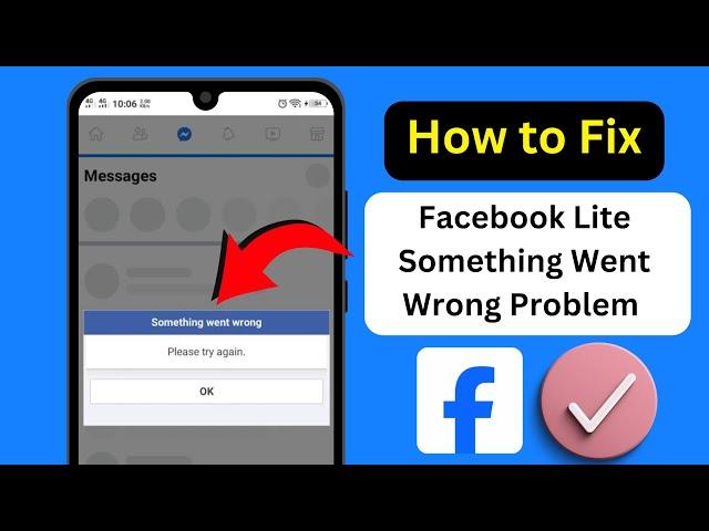 How to Fix Facebook Lite Something went wrong Problem | facebook lite something went wrong