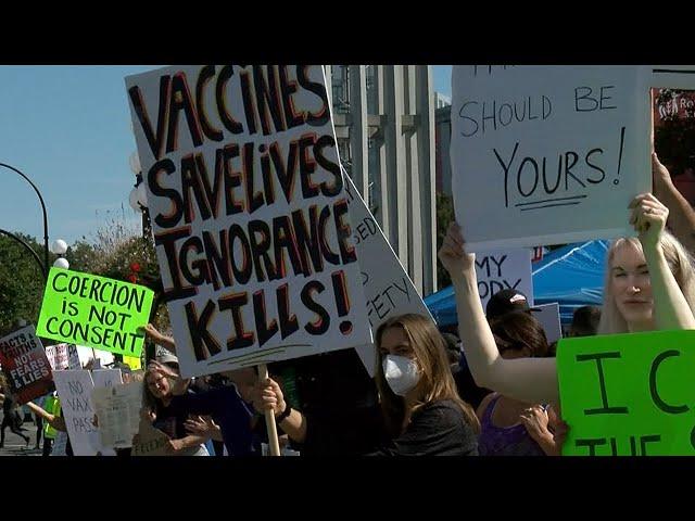 One woman’s pro-vaccine protests irritating anti-vaccine crowd