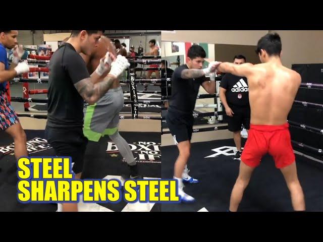 Ryan Garcia Training Along With 'Sugar' Sean Garcia