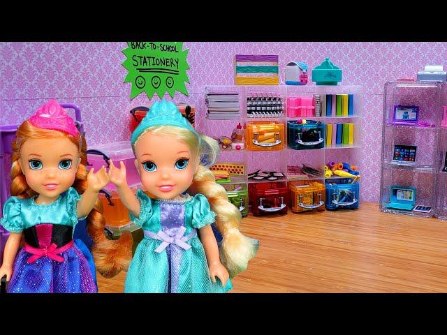 Shopping for school supplies 2022 ! Elsa and Anna toddlers - Snow White - store