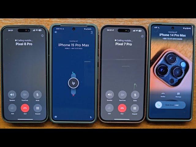 iPhone 15 & 14 PM vs Pixel 8 & 7 Pro iOS vs Drupe & True Phone Dialers Outgoing & Incoming Call