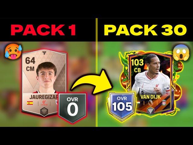 Can I Beat FC Mobile Opening 30 PACKS Only? 0$ Spent (0 OVR to 105 OVR)