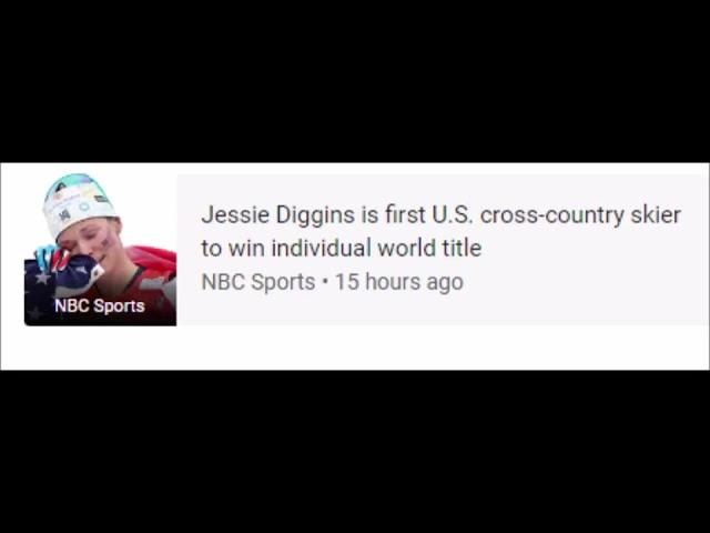 NBC Sports Jessie Diggins is first U.S. cross-country skier to win individual world title