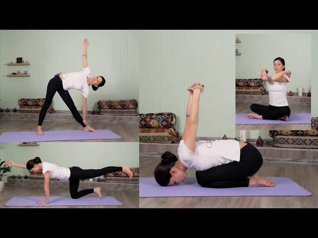 Yoga for beginners at home. Healthy and flexible body in 40 minutes