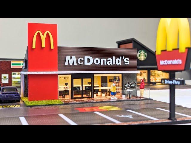 McDonalds 1/64 Diorama Model Building | NEW EDITION