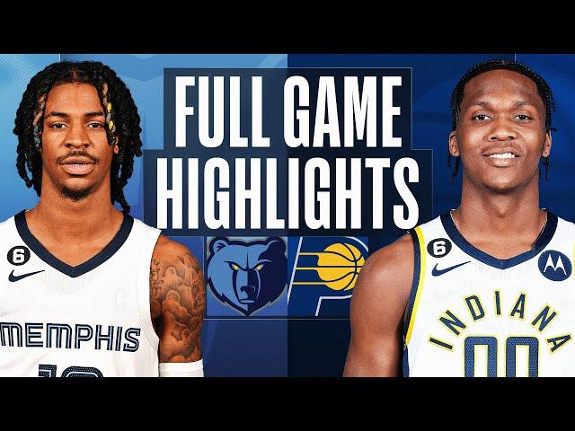 GRIZZLIES at PACERS | FULL GAME HIGHLIGHTS | January 14, 2023