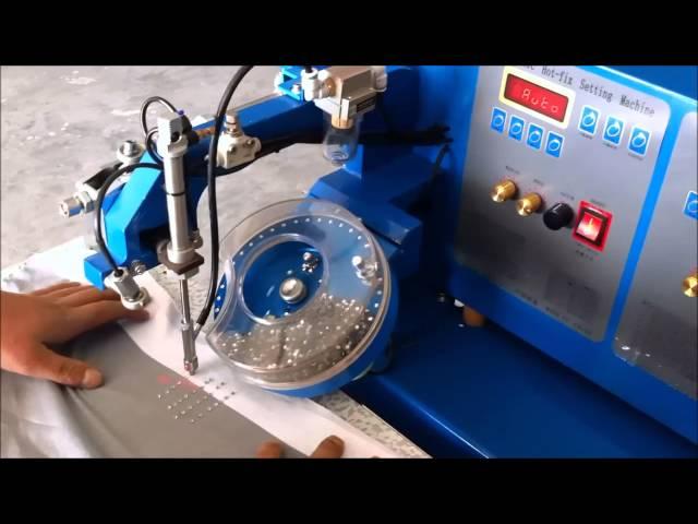 Semi Automatic 2 Head 2 Plate Hotfix Rhinestone Machine