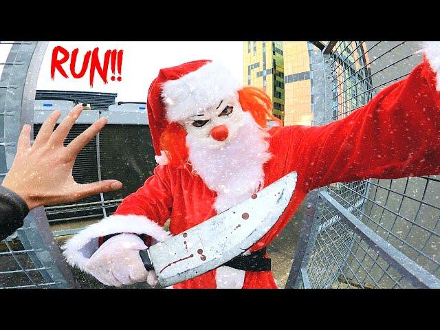 KILLER SANTA VS PARKOUR IN REAL LIFE