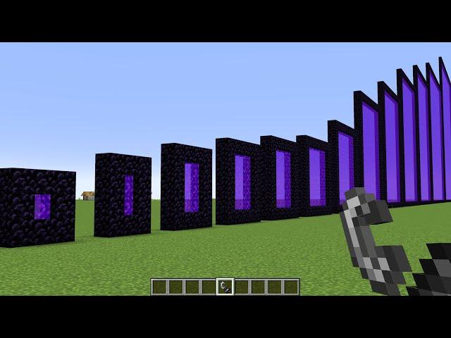 how big can be nether portal in minecraft