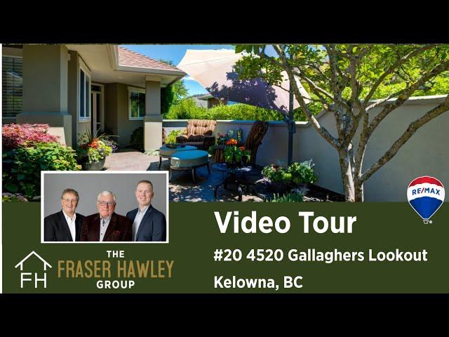 Kelowna Real Estate Listing - #20 4520 Gallaghers Lookout, Gallaghers Canyon, Kelowna, BC