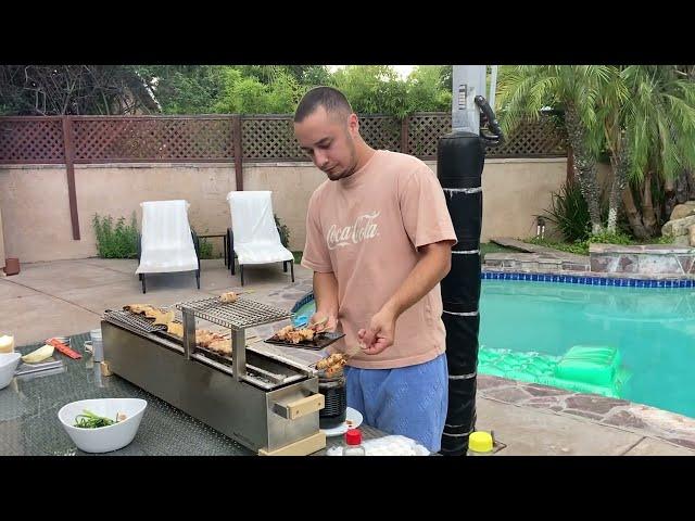 Yakitori Grilling on The Bincho Grill Memorial Day 2023