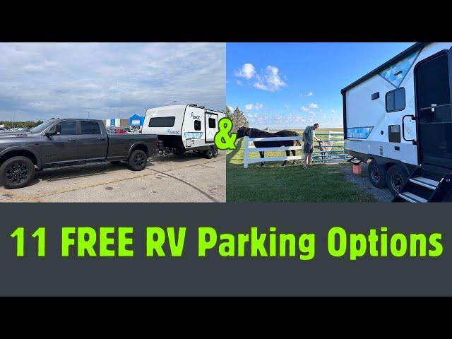 11 Free RV Parking Spots You Need to Know About