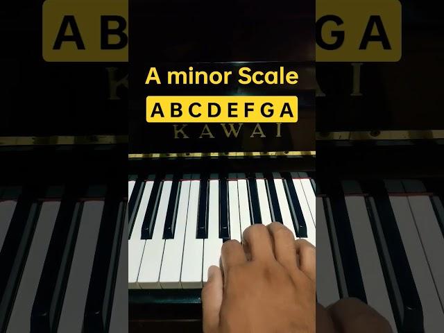 A Minor Scale - Piano Tutorial