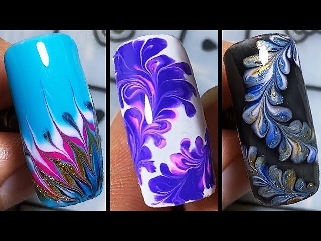 Nail art designs 2023 | Easy Nail Art | Drag Marble nails Compilation #465 #nailart #easynailart