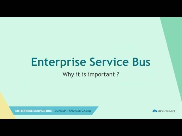 Enterprise Service Bus Concept and Use Case | Webinar | APPSeCONNECT iPaaS