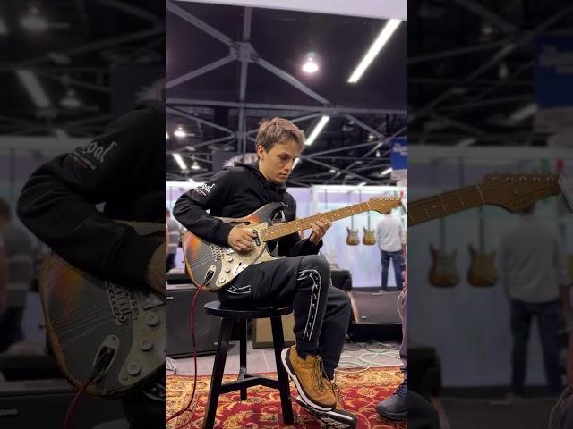 Matteo Mancuso playing Paoletti Guitars at NAMM 2024