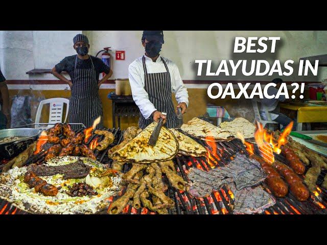 MUST TRY Street Food in Oaxaca Mexico - TLAYUDAS BBQ FEAST & ENMOLADAS + OAXACAN MEXICAN STREET FOOD