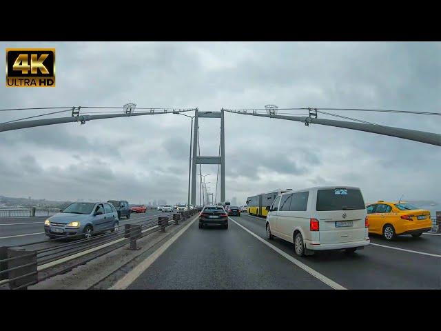 Istanbul Autumn Drive[4K60fps]- Gloomy Weather