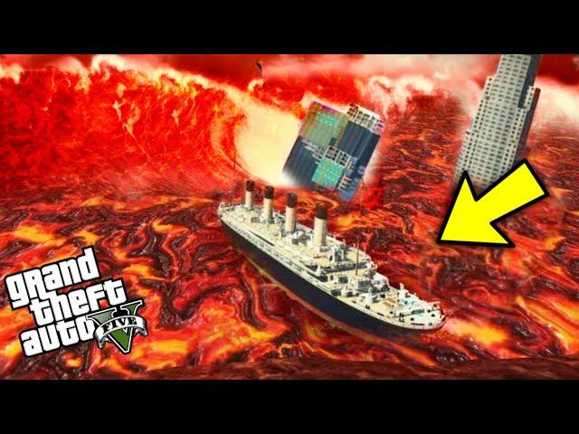 The BIGGEST Lava Tsunami EVER in GTA 5!!!! MALAYALAM