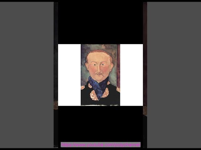 How alive! Animated portrait of Amedeo Modigliani "Leon Bakst" #shorts #modigliani