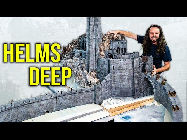 The BIGGEST wargaming board in YouTube History! Helms Deep Lord of the Rings Warhammer Scenery