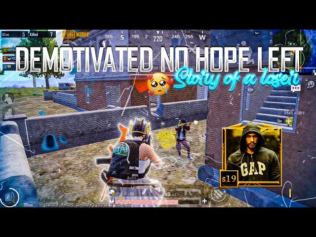 DEMOTIVATE  NO HOPE LEFT || STORY OF A LOSER || BGMI MONTAGE || PUBG MONTAGE