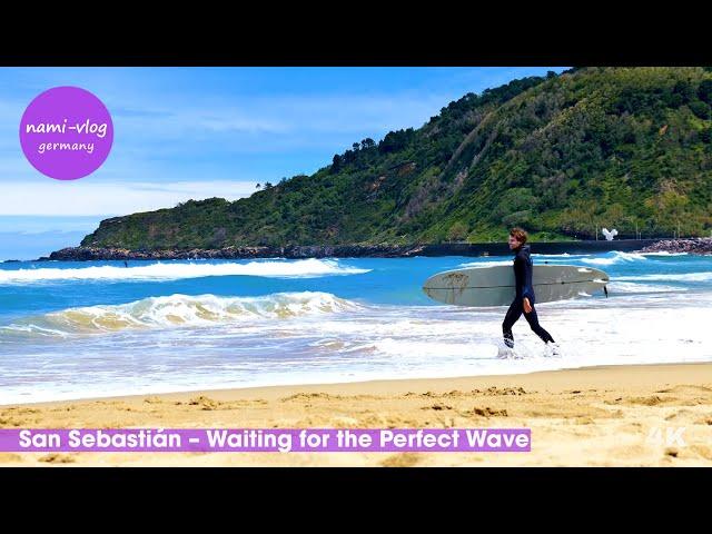  ASMR San Sebastian Surfer Beach: Waiting for the Perfect Wave | #RelaxedJourneys