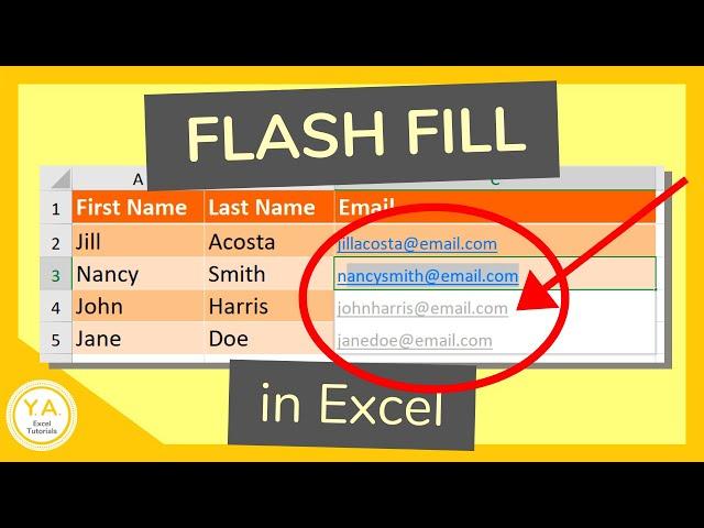 How to Use Flash Fill in Excel - Tutorial