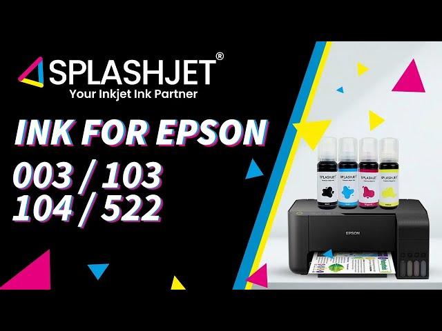 Ink for Epson 003, 103,104, 522 – Epson Ecotank Printer Ink | Epson L3210