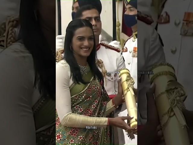 Kumari P.V Sindhu For Sports Receive Padma Bhushan Award