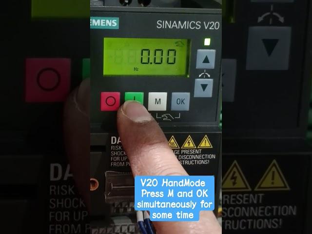 V20 Siemens run in hand mode #siemens #Drives #handmode #Manual #automation