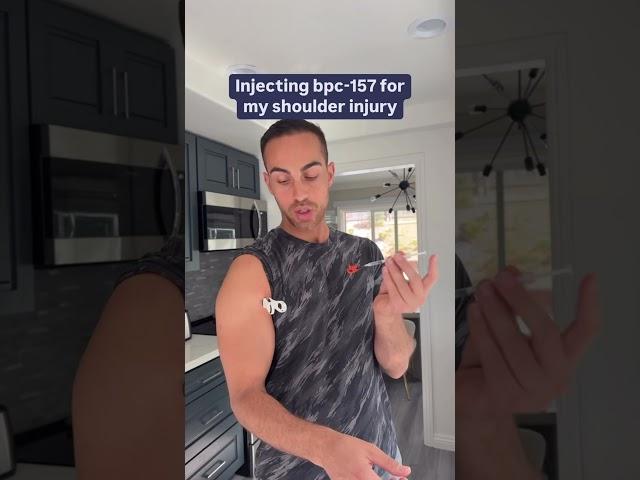 Injecting BPC-157 Peptide For My Shoulder Injury & Recovery #peptides #shoulderpain #injury