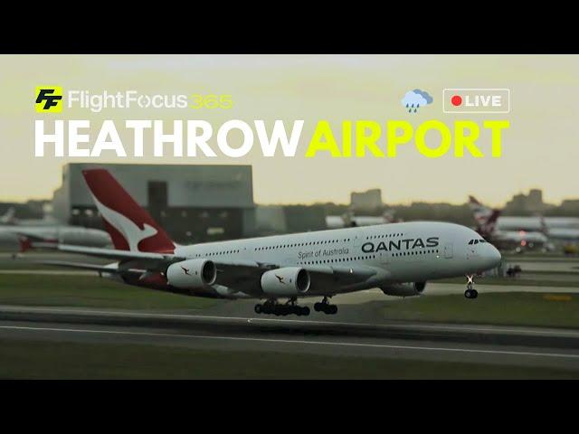 Heathrow Airport Live - Wednesday 1st January 2025 - NEW YEARS DAY Strong Winds