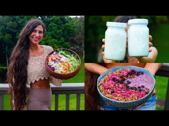 What I Ate Today  My Raw Vegan Life in Hawaii Vlog  Farm Updates, New Doggie, Juicing & Recipes! 