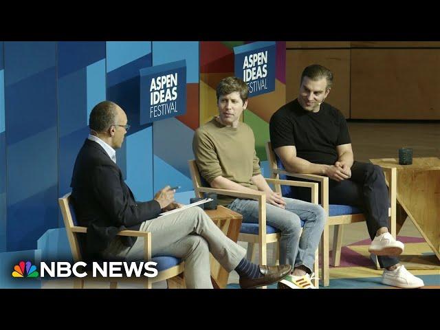 Lester Holt interviews Open AI's Sam Altman and Airbnb's Brian Chesky