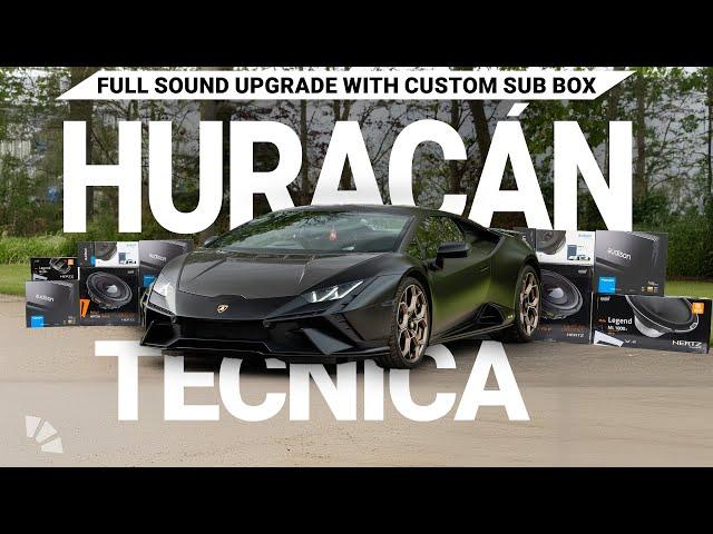 Lamborghini Huracan Tecnica Audio Upgrade with Custom Sub Box | Speaker Installation & Sound Test