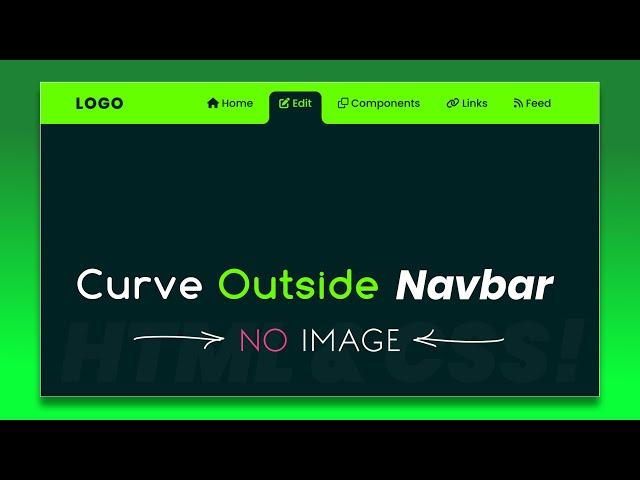 Curved Navigation Menu Indicator using Html And CSS | Navbar with Curve Outside Effects