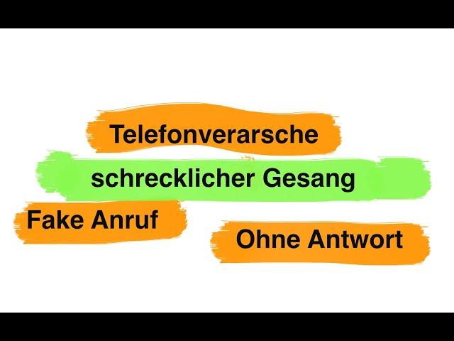 Geräusche für den Unterricht - schrecklicher Gesang der nervt