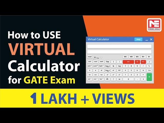 How to use GATE Virtual calculator? | MADE EASY